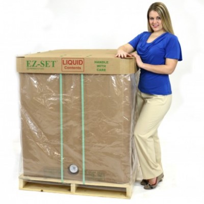EZ-SET liquid disposable tote system filled and ready to ship